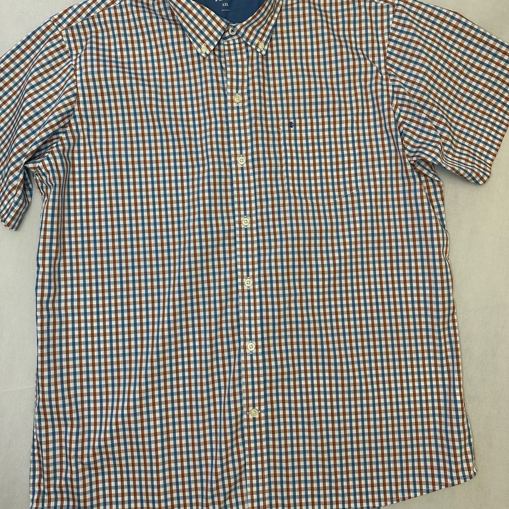 Izod Men's Blue Plaid Shirt